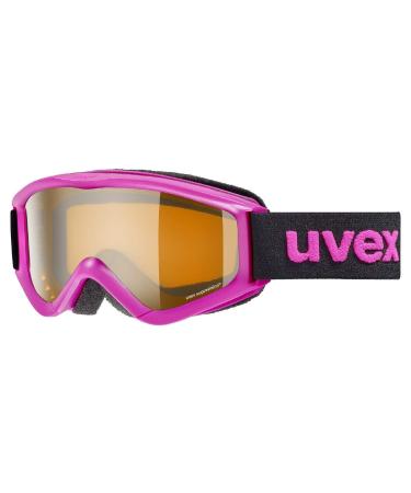 uvex speedy pro - ski goggles for children - contrast-enhancing - enlarged fog-free field of vision - pink/laser gold - one size - Buy Online on GoSupps.com