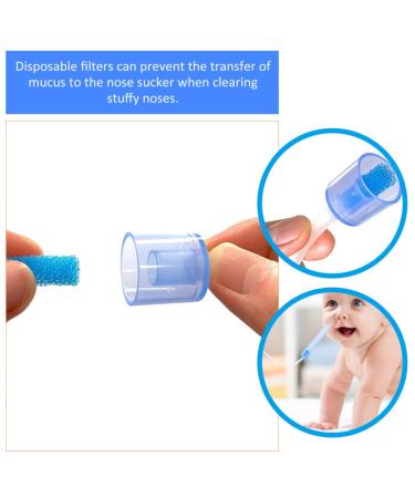 Healeved Baby Care 60pcs Nasal Aspirator Hygiene Filters - Replacement Sponge Filters for Infant Nose Sucker - Nose Cleaning Tools in Blue - Buy Online on GoSupps.com