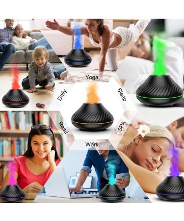 Ranjima Flame Diffuser - 7 Color Aroma Lamp & Humidifier | Waterless Auto Power-Off | Perfect for Home Bedroom Yoga & Office - Buy Online on GoSupps.com