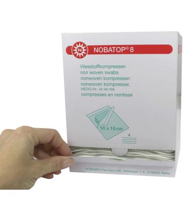 Noba Dressings - Sterile 10x10 cm Compresses 50 Pack (2 Pieces x 25) - International Shipping Available - Buy Online on GoSupps.com