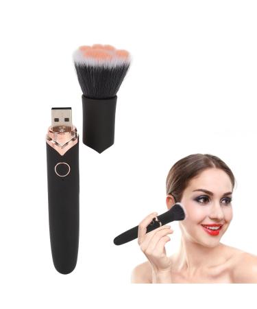 Pro Makeup Brush Rechargeable Makeup Brush Blush Loose Powder Brush 10 Gears Adjustable Electric Massage Brush Beauty Tool Black