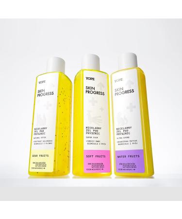  Yope YOPE SKIN PROGRESS SUPER CALM MICEL SHOWER GEL - SOFT FRUITS 200 ML - Buy Online on GoSupps.com