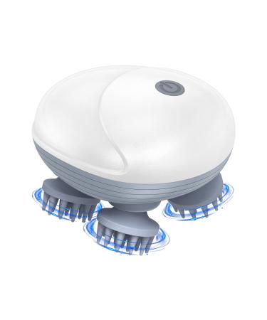 Brifit head massage device electrically electrical hand massage device for cats dogs with 4 kneading massage heads IPX6 waterproof portable cats massage device for tension & muscle tension 11*9*8cm white - Buy Online on GoSupps.com