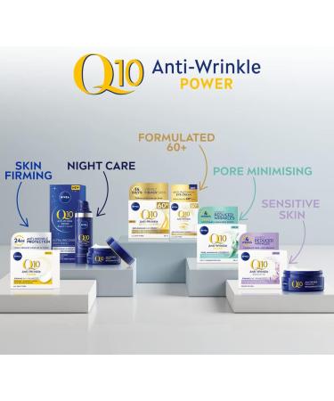 NIVEA Q10 Anti-Wrinkle Sensitive Night Cream - 50ml | Skin Identical Q10 & Liquorice Extract - Buy Online on GoSupps.com