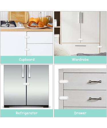 Child Safety Cupboard Locks - 3 Pack White | Baby Proof Latches for Kitchen, Door, Drawer, Closet & Refrigerator by HOTUT - Buy Online on GoSupps.com