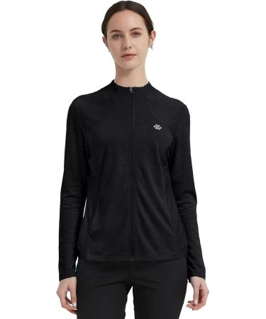 MoFIZ Women's Light Sports Running Jacket - Breathable Full Zip Fitness & Hiking Jacket with Pockets - XL Black - Buy Online on GoSupps.com
