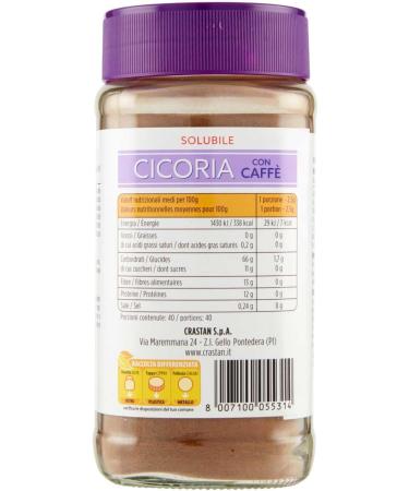  Caff Crastan Soluble Cicoria with Coffee - Soluble preparation - With coffee - 100 g - Gluten-free - Buy Online on GoSupps.com