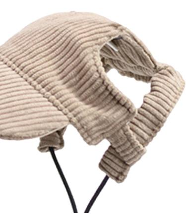 Predolo Pet Sports Hat - Fashionable Khaki XL Dog Solar Hat with Ear Holes | Sun Protection Dog Baseball Cap for Small Dogs - Buy Online on GoSupps.com