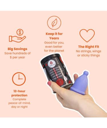 Bfree Menstrual Cup | Reusable Eco-Friendly Period Cup | Leak-Free Feminine Hygiene for Teens & Women | Periwinkle Color - Buy Online on GoSupps.com