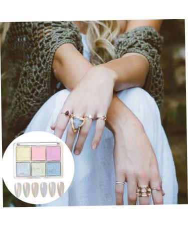 Chrome Nail Powder Shiny Nail Glitter Powder Nail Art Pigment Powder Set for DIY Nail Decor 6 Colors nail glitter - Buy Online on GoSupps.com