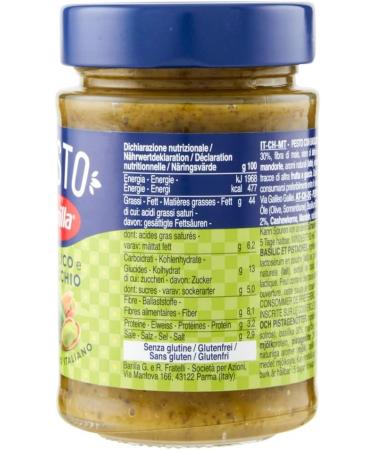  Italian Gourmet E.R. Barilla Pesto Basilico e Pistacchio Pesto au basilic et pistaches issus de l'agriculture durable 190 g Sauce italienne sans gluten + polpa italien 400 g - Buy Online on GoSupps.com