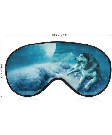 Wolf On Full Moon Night Sleep Mask - Adjustable Blindfold for Sleeping, Travel, and Nap - Blocks Light for Men and Women - Buy Online on GoSupps.com