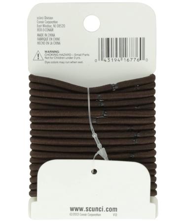 Scunci No Damage Brown Hair Elastics - All Day Medium Hold (18 Pack) - Buy Online on GoSupps.com
