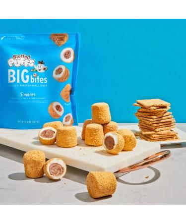 Stuffed Puffs Big Bites Variety Pack - S'mores, Cookies n Cr me, Birthday Cake Marshmallows - 3 Pack Ideal for Snacking, Desserts - 3 Bags - Buy Online on GoSupps.com
