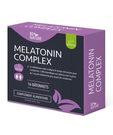 Melatonin Complex - Melatonin 16 Sticks - 1.8 mg Melatonin - Eliminates Insomnia and Sleep Problems - With Chamomile and Passion Flower - Deep Sleep - 1 per Day