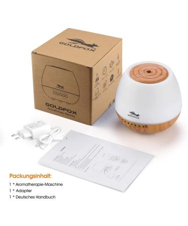 Aroma Diffuser 400ml | Goldfox Ultrasound Humidifier & Fragrance Lamp | 7-Color LED Night Light for Office Yoga Spa & More - Buy Online on GoSupps.com