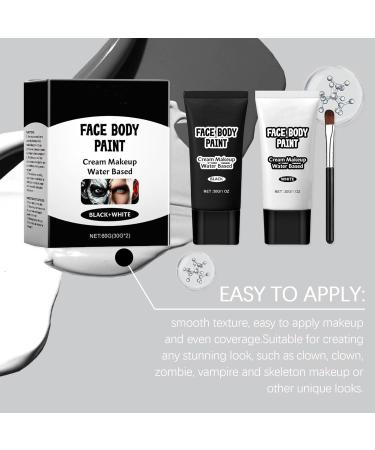 Water Based Makeup Cream Body and Face Paint - Body Cream Full Coverage Foundation Paint Washable Face Paint for Vampire Squeele Costume - Buy Online on GoSupps.com