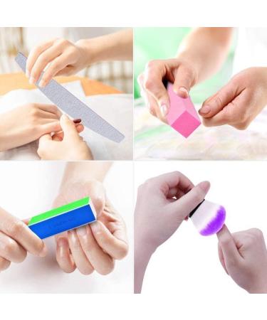 Nail File Set - 13 Pack Professional Nail Files Buffers & Brush | 100/180 Grit Double Sided Emery Board Manicure Set | Nail Trimming, Grinding, Polishing, Shining | Random Colors - 13 Count - Buy Online on GoSupps.com