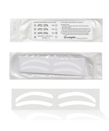 Buy Disposable Eyebrow Design Stencils - 10 Pairs C Type for Perfect Brow Shaping | International Shipping Available - Buy Online on GoSupps.com