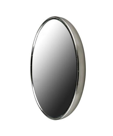 Ovente Makeup Mirror 3.6'' 10X Magnifier  Round  Magnetic  Small  Handheld Cosmetic Skin Care Tool  Compact & Portable for Office  Home  Gym & School  Stainless Steel  Travel  Nickel Brushed M100BR10X