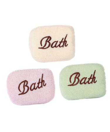 Angoily 12 Pcs Embroidered Bath Towel Soft Scrubber Bath Shower Exfoliating Scrubber Bath Body Skin Exfoliating Shower Skin Loofah Body Wash Native Baby Puff Toddler Sponge Clean Bath Ball