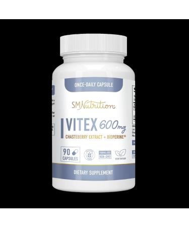 LLK Chasteberry Capsules 600mg - Menopause & PMS Relief Women's Health Supplement with Pure Chasteberry Vitex Agnus-Castus Extract - Hormone Balance Estrogen Supplement for Women 90ct
