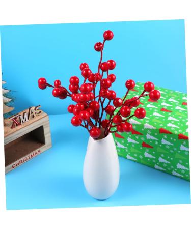 Zerodeko 16pcs Christmas Tree Picks Green Tinsel Garland Christmas Holly Stem Floral Picks with Wire Fruit Decor Christmas Tree Decorations Simulation Berries Picks Wreath Red Artificial - Buy Online on GoSupps.com