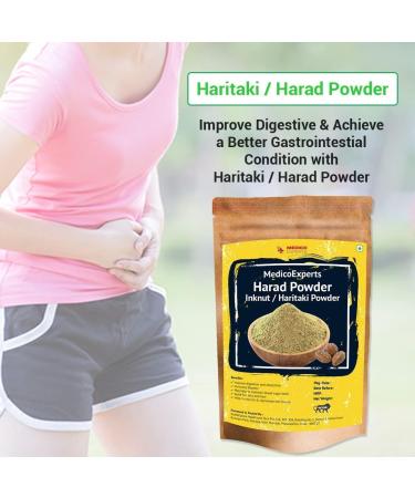 CROW Organic Haritaki Powder - 100g | Pure Harde/Kadukkai/Harad/Inknut Powder for Skin & Digestion - Buy Online on GoSupps.com