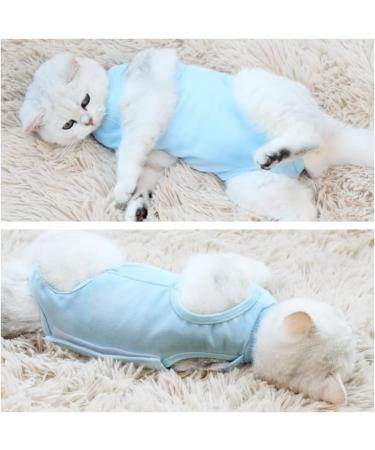 AHEOVSD Cat Recovery Onesie Cat Recovery Shirt Professional Cat Recovery Suit for Cats and Dogs After Surgery Wear Anti Licking Wounds (Blue M) - Buy Online on GoSupps.com