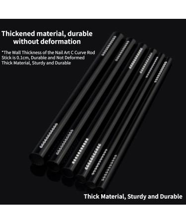 Runrayay 6-Part Black Nail Art C-Curve Stable Set - Metal Nail Shape Tools & Accessories for DIY Manicure Art - Buy Online on GoSupps.com
