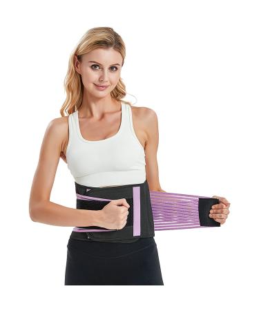 lower back brace, Back Brace for Herniated Disc and Sciatica, Back brace for lower back pain women, Back brace for heavy lifting, Back Support Belt for Women Large (waist 28-36 inches). Large Purple