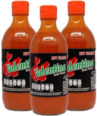Valentina Black 370ml (Pack 3) / Mexican Hot Sauce Sala Picante Spicy Salsa Sauce in Bottle - Buy Online on GoSupps.com