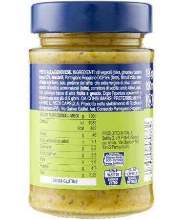  Italian Gourmet E.R. Barilla Pesto alla Genovese 3-pack of gluten-free Italian pasta sauces with 100% sustainably sourced Italian basil and Parmigiano Reggiano cheese + Italian polpa 400g - Buy Online on GoSupps.com