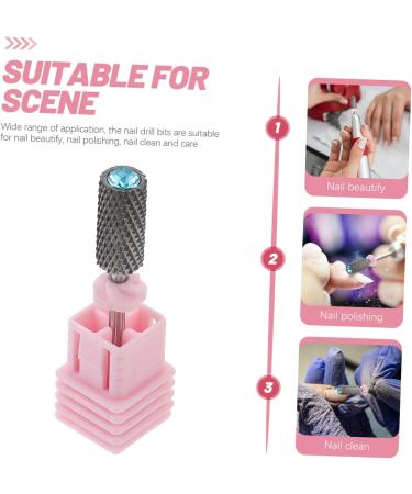 POPETPOP Nail Grinding Head Front Bumper Sticker Gel Polish Bit Acrylic Nail Drill Bits Cuticle Manicure Drill Remove Nail Gel Drill Bits Pedicure with Diamond Manicure Tools Tungsten Steel 7x1.2cm - Buy Online on GoSupps.com