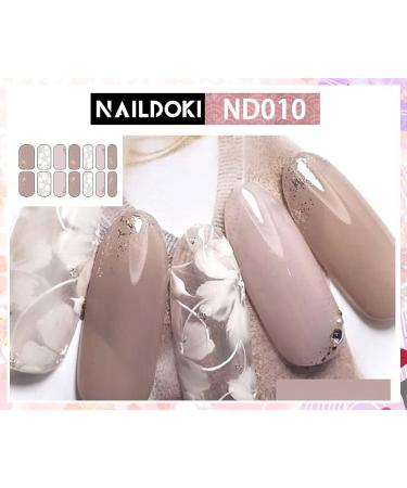 NAILDOKI Nail Stickers - 6 Sheets, 84 Pieces Full Wraps Self-Adhesive Gel Nail Art Decals for Women & Girls - Buy Online on GoSupps.com