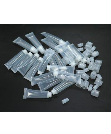 20Pcs Refillable 10ml Mini Clear Lip Gloss Containers for DIY Balm with Syringe - Buy Online on GoSupps.com