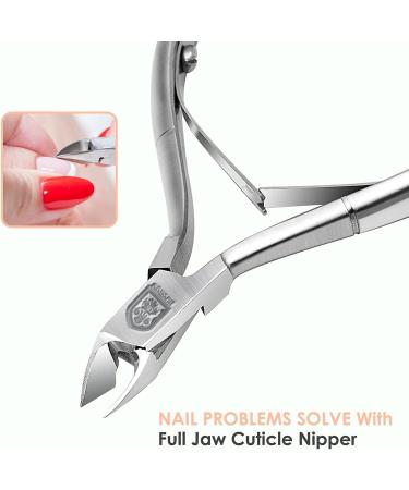 SENBACH Professional Stainless Steel Cuticle Nippers and Trimmer Set - Nail Skin Remover for Manicure and Pedicure (Silver) - Buy Online on GoSupps.com