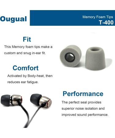 Buy 6 Pairs 5mm In-Ear Memory Foam Ear Pads - T400 Replacement Earpads Cover for 5mm Tubes (Black) | International Shipping Available - Buy Online on GoSupps.com