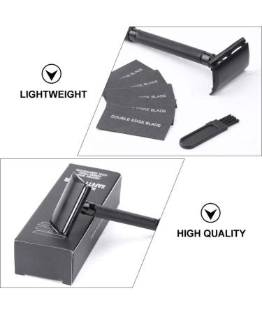Buy Minkissy Facial Trimmer & Double Edge Safety Razor - Perfect Father's Day Gift for Men | Portable Black Bart Razor with Blades - Buy Online on GoSupps.com