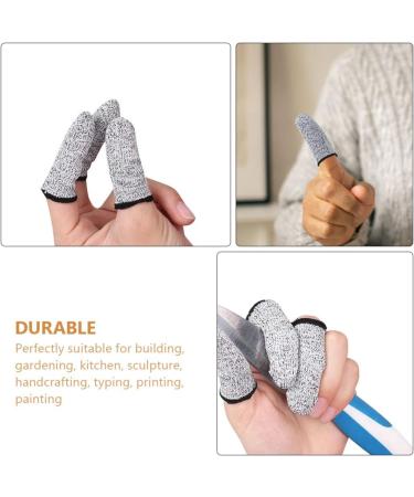 FOMIYES 6 Pairs Cut Resistant Gloves & Finger Guards | Reusable Finger Cots & Protectors for Safe Work | Durable HPPE Elasticity - Buy Online on GoSupps.com