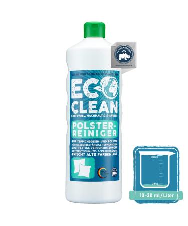 Eco Clean upholstered cleaner 1L - highly effective sofa cleaner - gentle material - reliable car seat cleaner with color refresher - upholstery foam antistatic - made in germany 1 l (1 Pack)