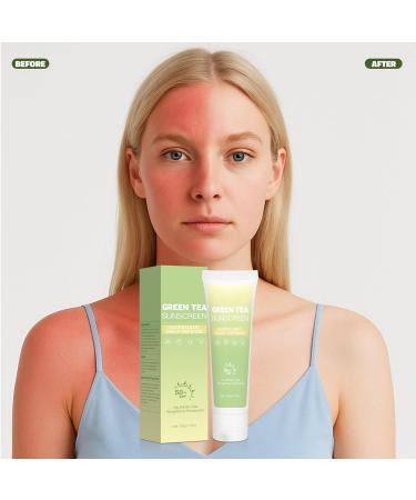 Th vert cor en protection solaire pour le visage taille voyage protection solaire SPF 50 non gras et sans empreinte blanche protection UV quotidienne large spectre avec niacinamide panth nol 2 Pi ces. - Buy Online on GoSupps.com