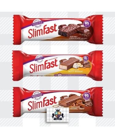 AETN Creations Slim Fast Meal Replacement Diet Snack Bars Ultimate Variety Box 24 Bars Each less than 100 Calories with the AETN waist tape measure - Buy Online on GoSupps.com