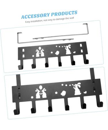 Rabbit Storage Rack Over The Door Racks Over Door Coat Hooks Door Hanging Hat Rack Metal s Hooks Black Clothes Hangers Over Door Towel Hook Iron Storage Shelf Hanging Hook Hook up - Buy Online on GoSupps.com