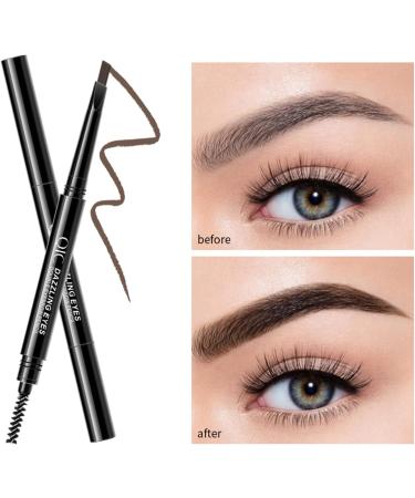 Dark Brown Eyebrow Pencil with Brow Brush | Easy Makeup Tool for Natural Looking Brows | Long-Lasting Eyebrow Tinting | 1 PC - Buy Online on GoSupps.com