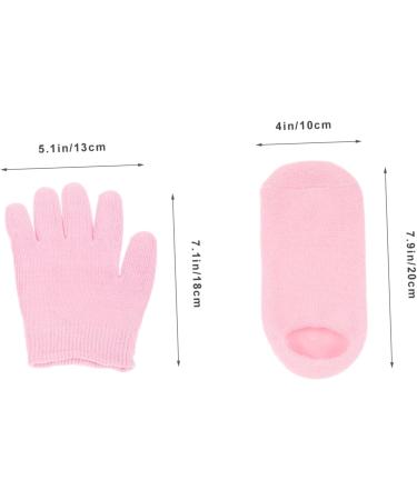 ULTECHNOVO 1 Set Moisturizing Gloves & Socks Essential Oils Gloves Pink Lotion Gloves for Men Moisturizing Hands Gloves Feet Moisturizing Socks Sleeping Man Care Polyester and Gel Hand Gloves - Buy Online on GoSupps.com