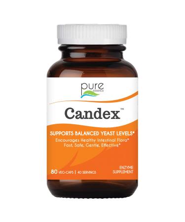 Pure Essence Candex Supplement - Yeast Overgrowth Supplement with Digestive Enzymes Yeast Infection Probiotic Treatment for Men and Women - 80 Capsules 80 Count (Pack of 1)