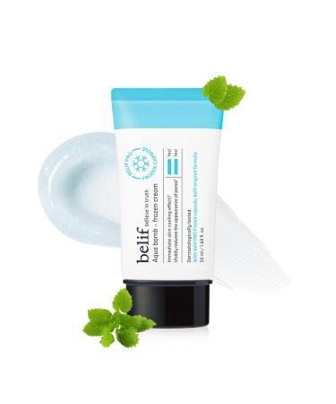 belif Aqua Bomb Cooling Relief Cream with Panthenol & Niacinamide Daily Soothing & Hydrating Moisturizer Depuff with Caffeine Non-comedogenic Lightweight Cream Korean Skincare 1.69 fl oz (50ml)
