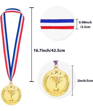 Caydo 12 Pieces Winner Awards Medals with Trophy Graphics - Perfect for Competitions, Sports & Parties - 2 Inch - Buy Online on GoSupps.com