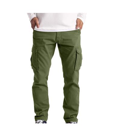 Ronony men leisure pants fashionable checked jogging pants long slim fit breathable sports trousers with drawsting and bags for men outdoor sport jogging run fitness leisure training pants yogaose z arme -green xl